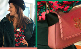 L'Outfit autunnale verde bosco e rosa di Off-Market