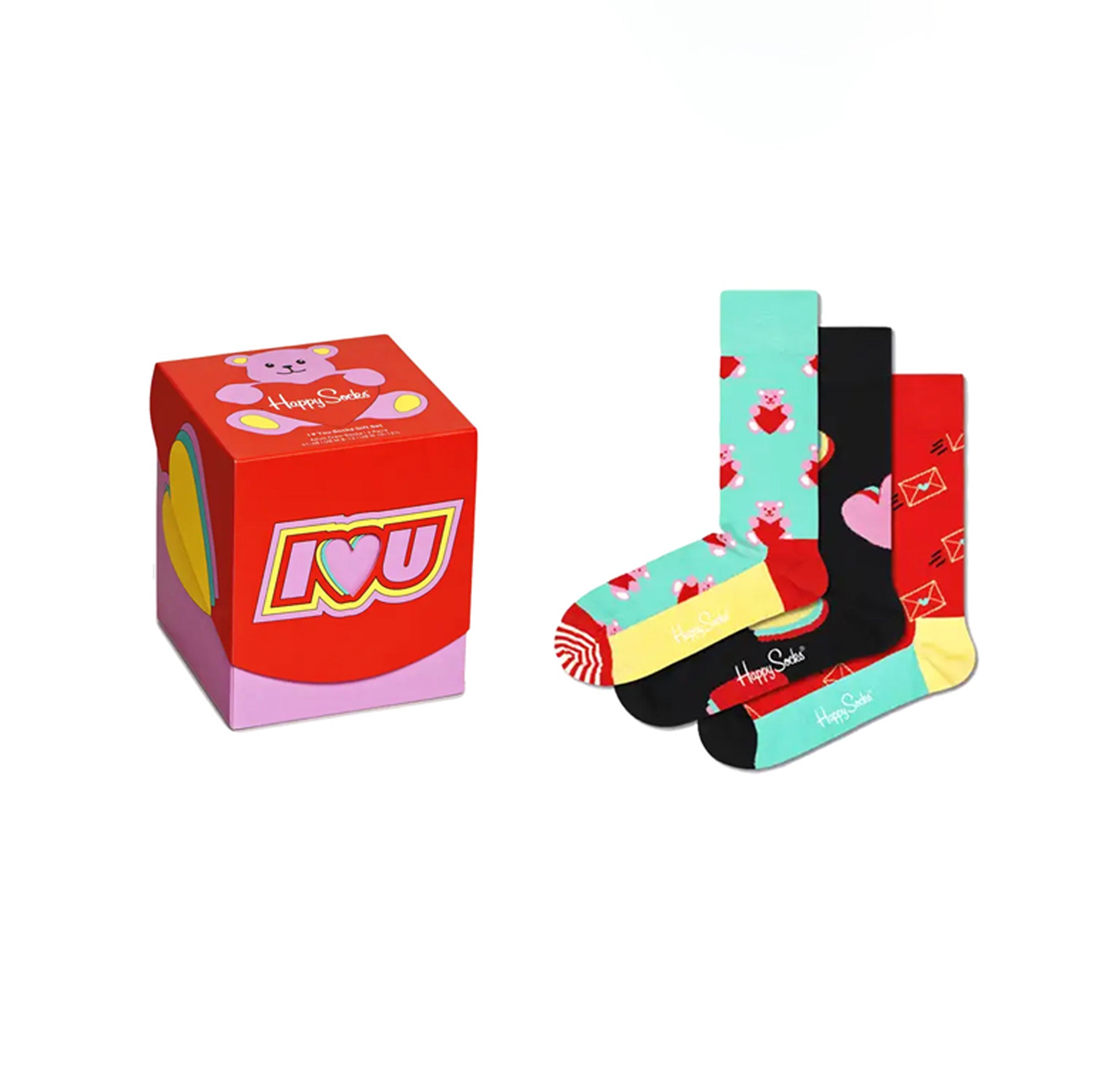 happy socks | set 3 paia calze corte da unisex adulto