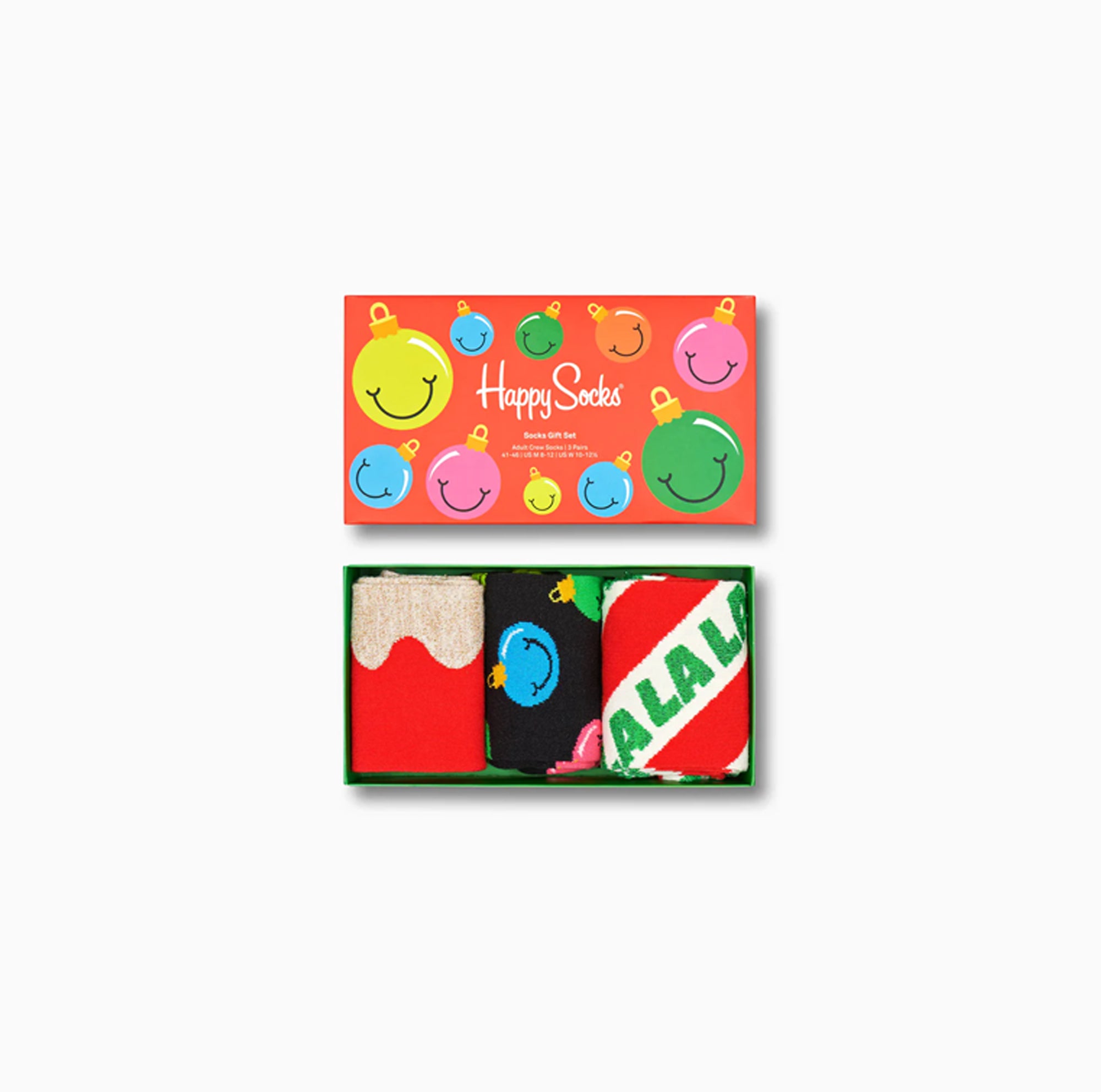 happy socks | set 3 paia calze natale da unisex adulto