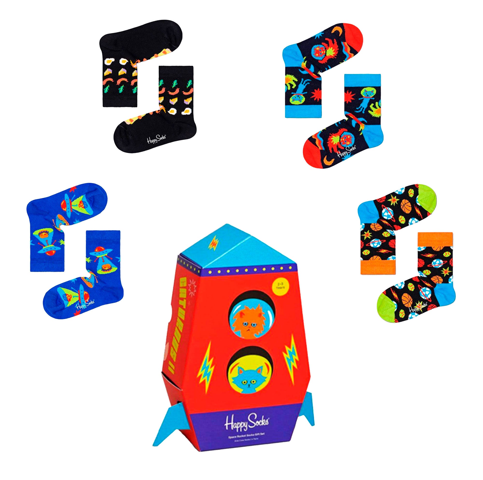 happy socks | set 4 paia calze corte da unisex kids