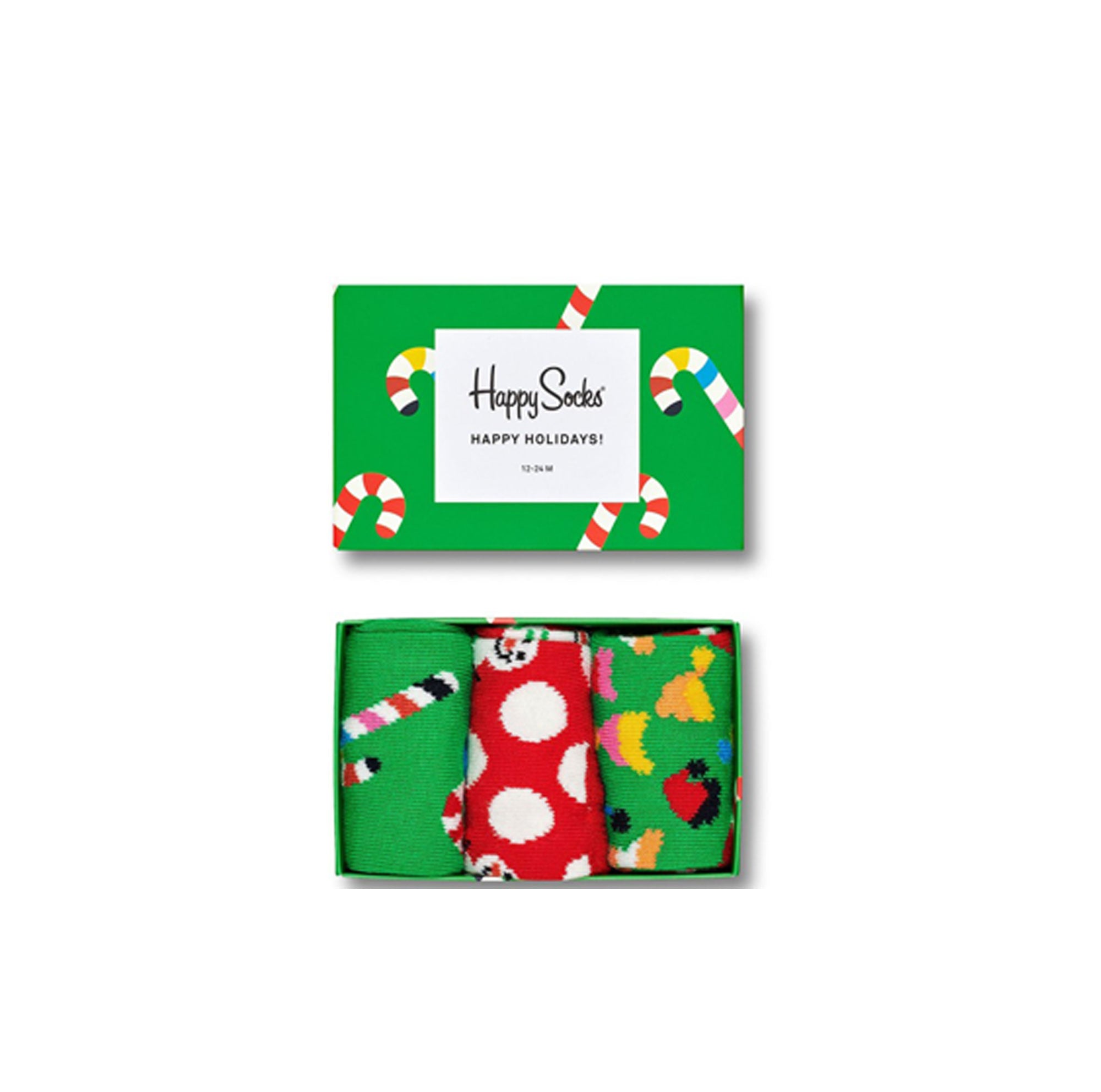 happy socks | set 3 paia calze natale da unisex kids