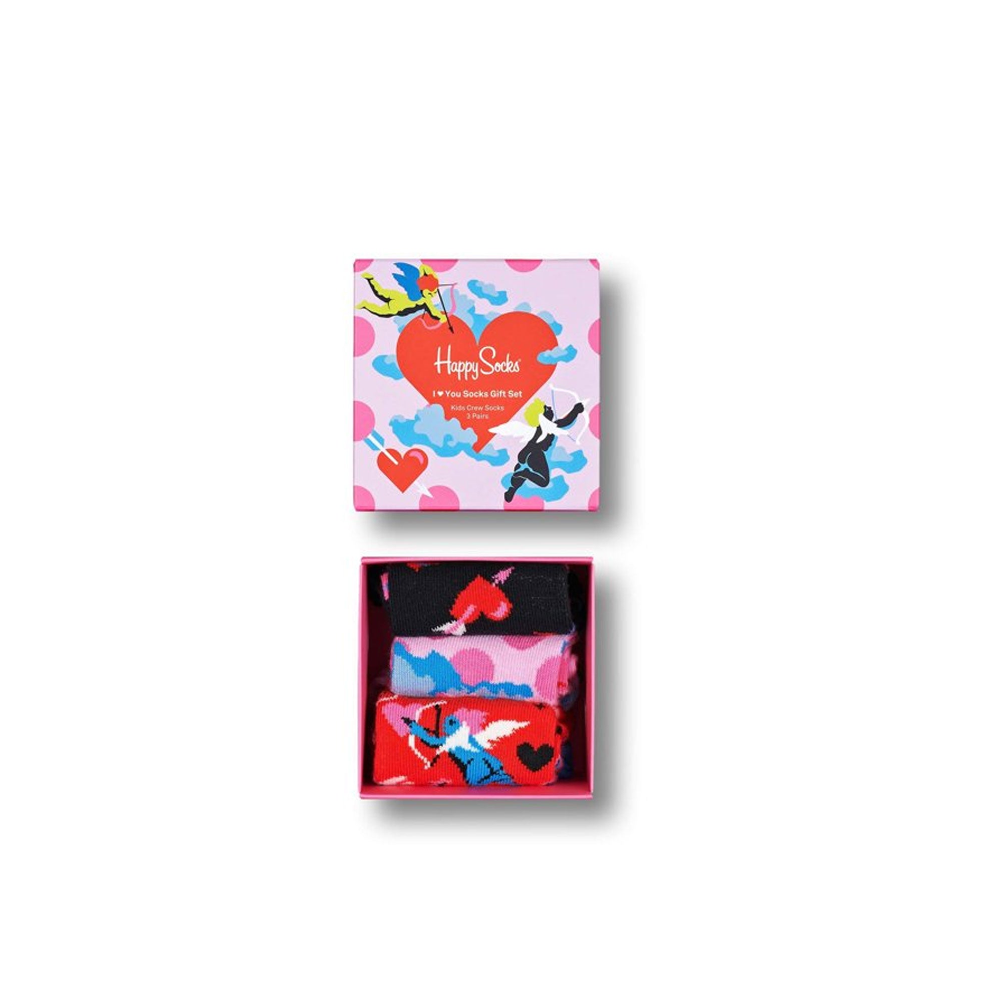 happy socks | set 3 paia calze san valentino da unisex kids